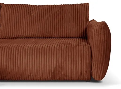 Univerzális ággyá alakítható L alakú sarokülőgarnitúra tárolórekesszel FRIDA barna