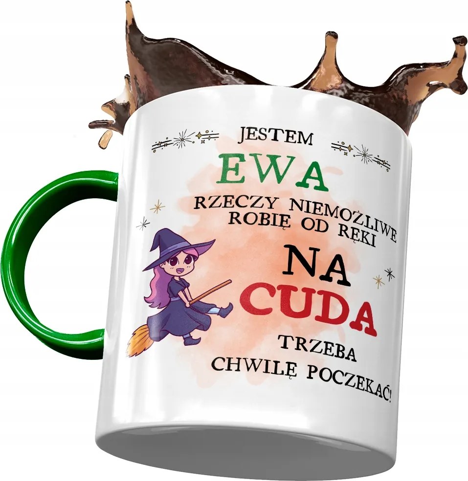 Zöld Bögre Éva Barátnő Feleség Ajándék Nyomtatott Fotóval