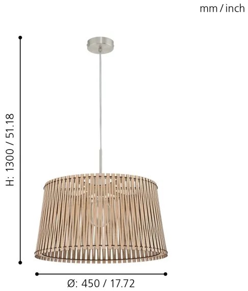 Eglo 96193 - Csillár SENDERO 1xE27/60W/230V