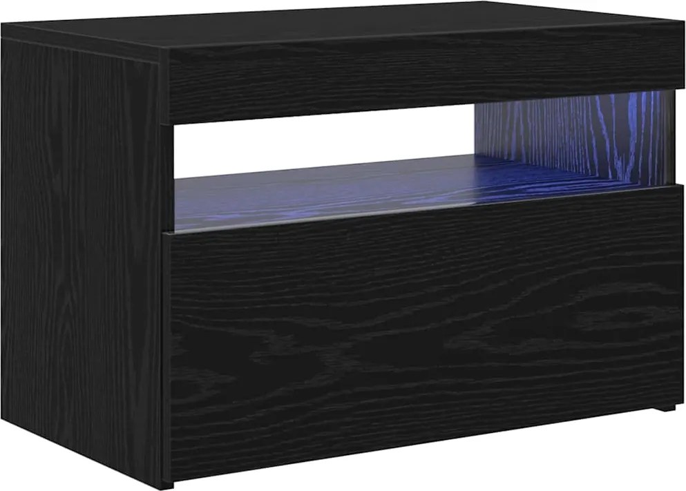 vidaXL TV szekrény Fekete tölgy 60 x 35 x 40 cm Faanyag