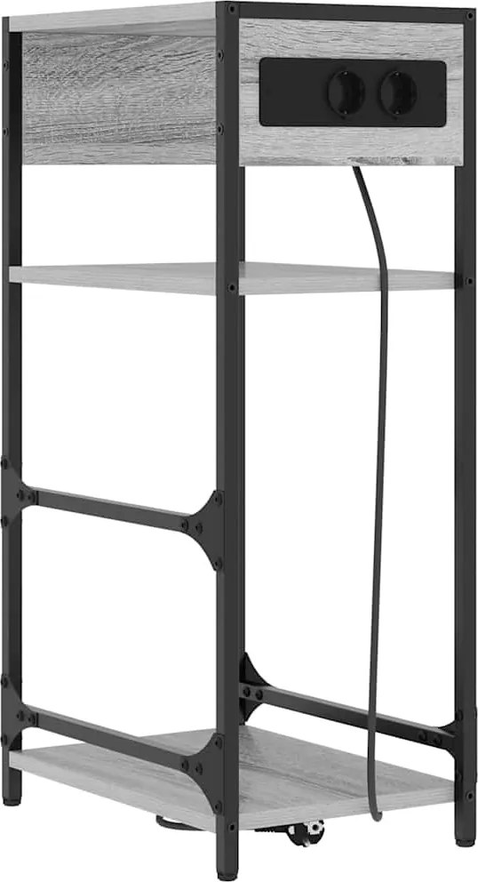 vidaXL Éjjeliszekrény Szürke Sonoma 40 x 27 x 76 cm Faanyag