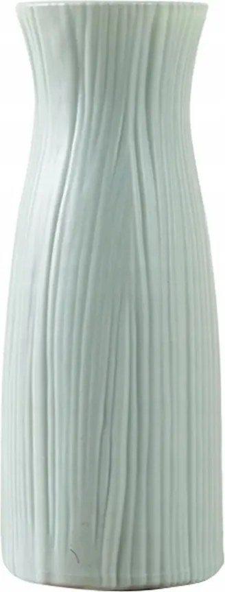 Zöld Törhetetlen Műanyag Dekoratív Váza Skandináv Modern 24cm