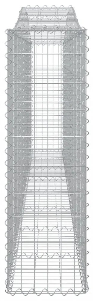8 db íves horganyzott vas gabion kosár 400x30x100/120 cm