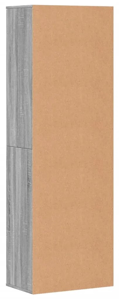 szürke sonoma színű szerelt fa magasszekrény 60 x 35 x 180 cm