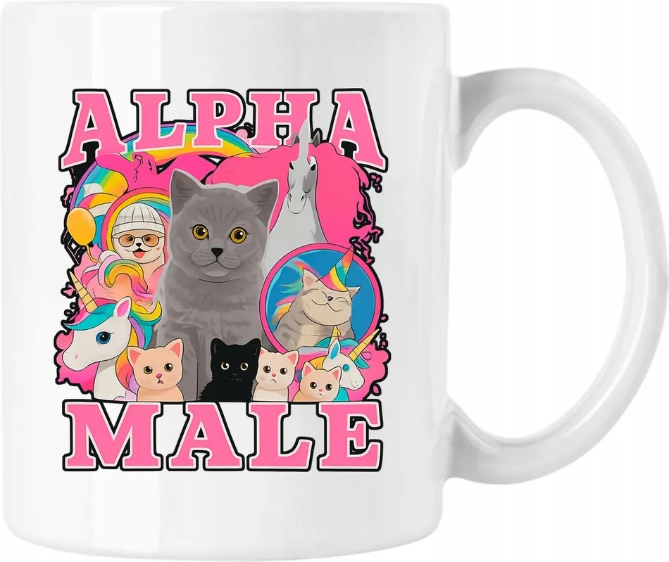 Bögre alpha male giga chad vicces 1 Fehér 330ml