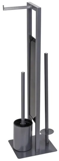 WENKO 25552100 - WC-kefe RIVALTA 18x70 cm szürke/fekete