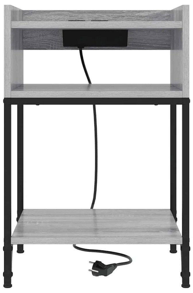 Éjjeli Szekrények 2 pcs Szürke sonoma 40 x 40 x 61 cm Faanyag