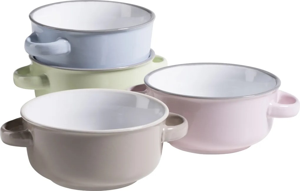 Mäser 4 db-os leveses tálkészlet MAILA – 12,5 cm,világoskék mix