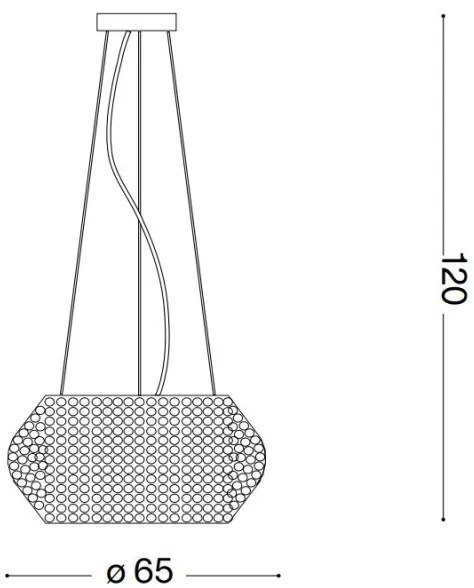 Ideal Lux - Kristály csillár zsinóron PASHA 14xE14/40W/230V átm. 65 cm króm