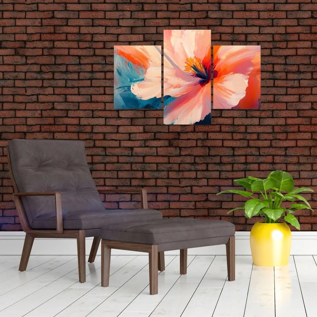 Kép - Festett virág (90x60 cm)