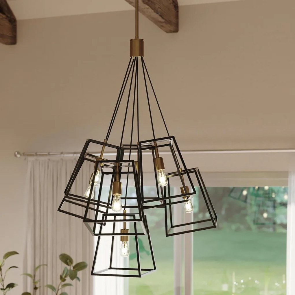 ELSTEAD HK-FULTON-7P FULTON Modern Led Függesztett Lámpa Barna, Sárgaréz E27 IP20