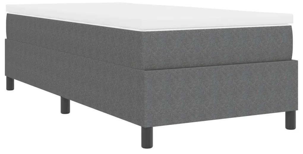 Boxspring Ágy Matraccal Világosszürke Egyágyas Kordbársony
