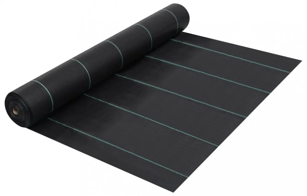 fekete PP talajtakaró szőnyeg 2 x 10 m