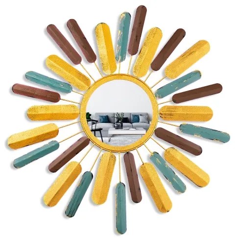 Fali tükör NAP átm. 75 cm sárga