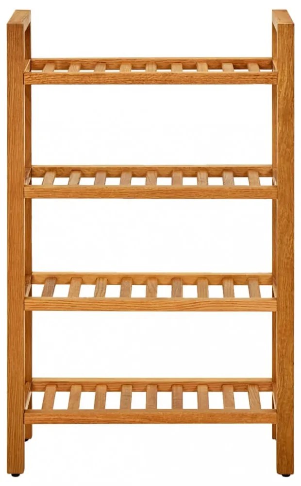 tömör tölgyfa cipőtartó 4 polccal 50 x 27 x 80 cm
