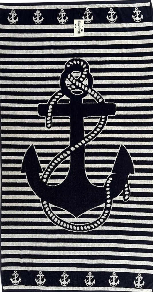 BAHIA Strandtörölköző matrózmintás 2. 165x90cm