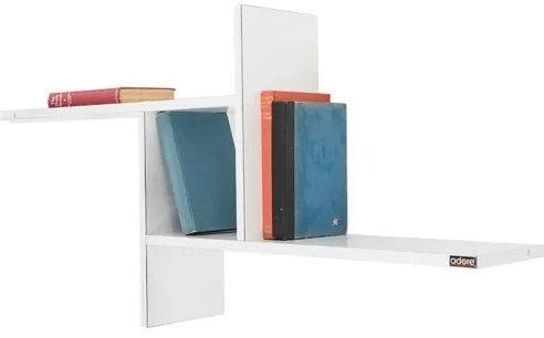 Fali polc 50x100 cm, fényes fehér