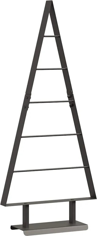 vidaXL Fém karácsonyfa állvánnyal Fekete 90 cm Acél