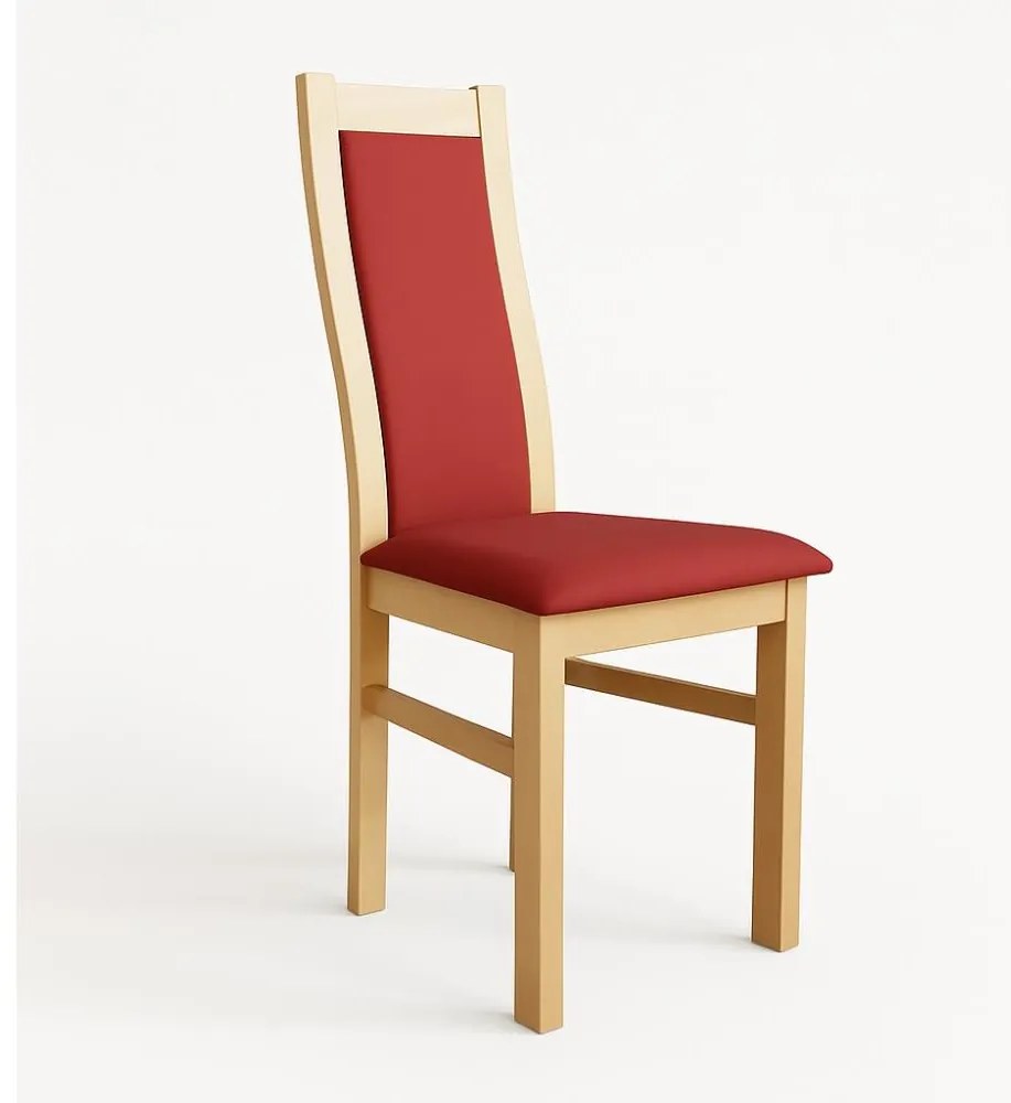 ZOE étkezőszék tölgy/piros