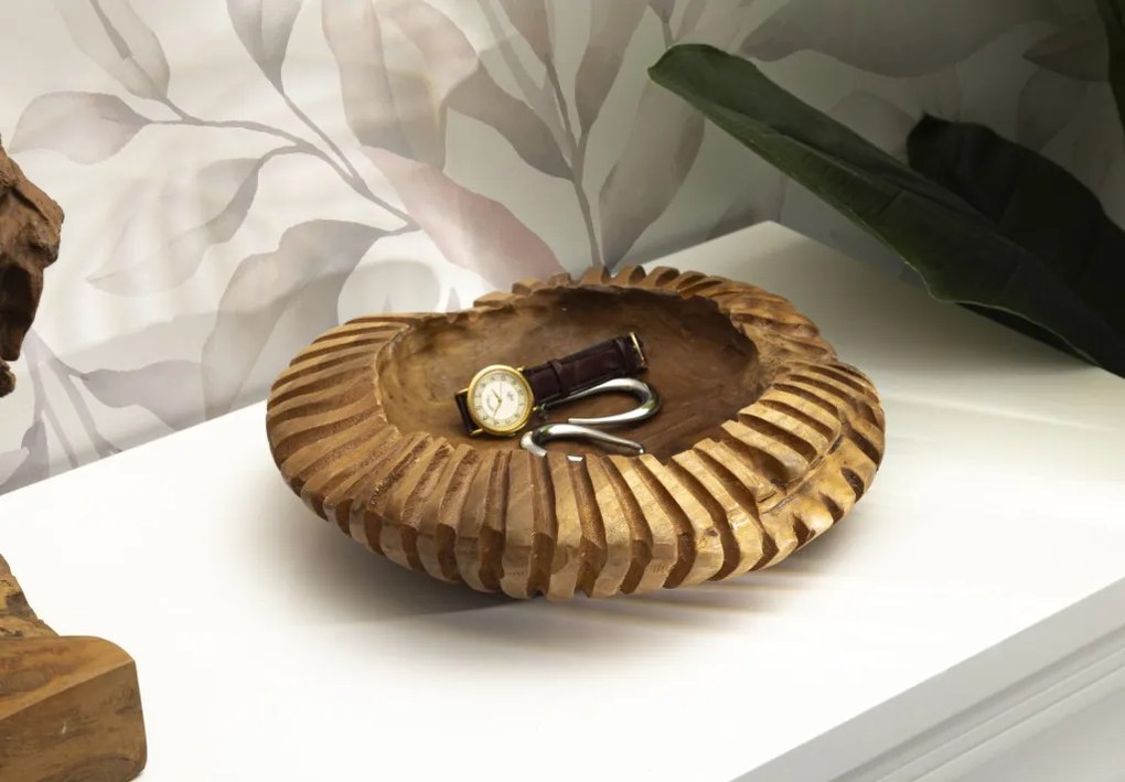 Tálca geris teak ø 29x7cm