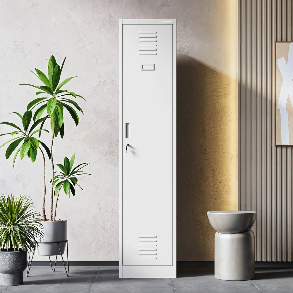 Fém BHP munkaszekrény szürke: KACPER 1 Plus