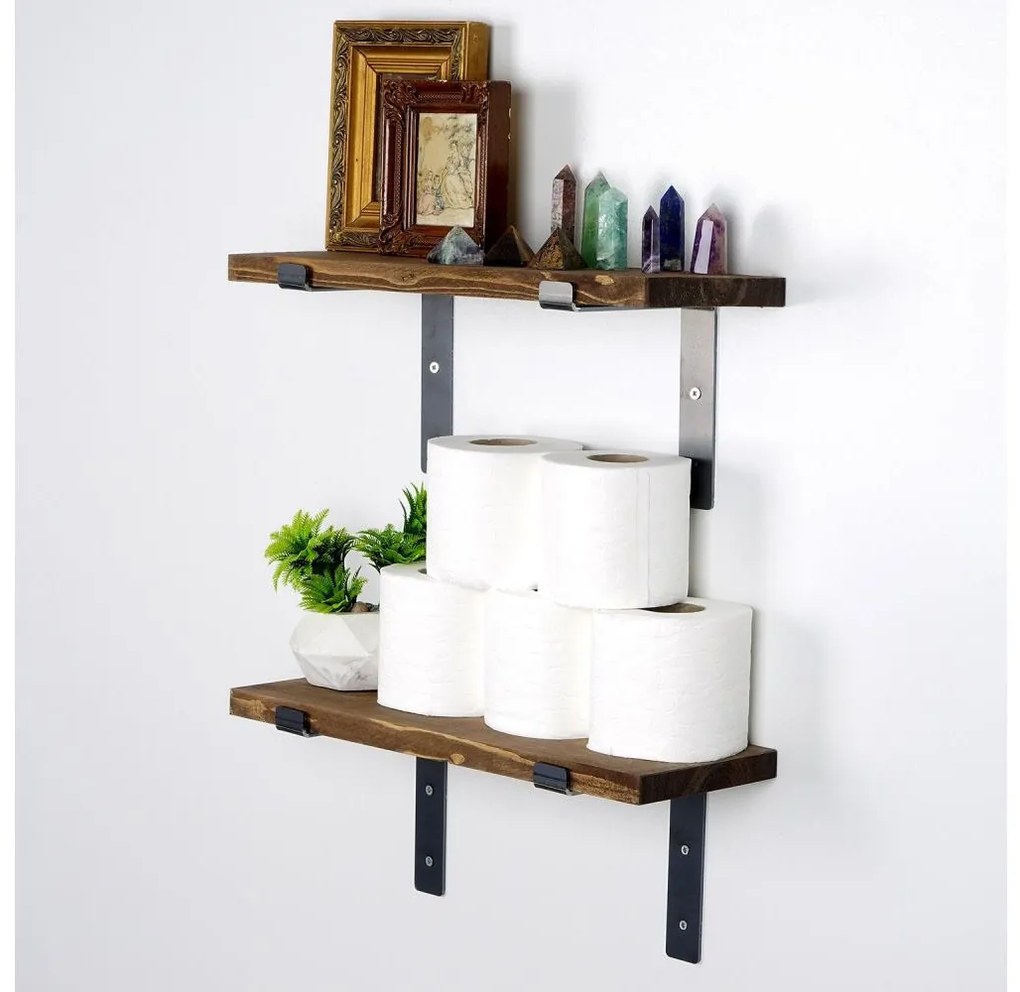 KÉSZLET 2x Fali polc fenyő