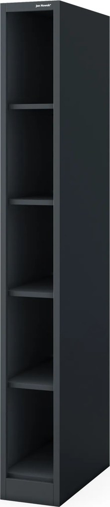 Keskeny fém archiváló polc dokumentumokhoz, antracit, 250x1950x600 mm: TIM