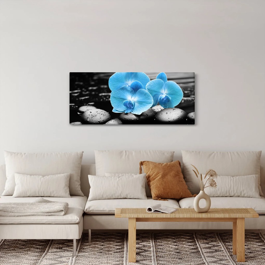 Kép - Kék orchidea (120x50 cm)