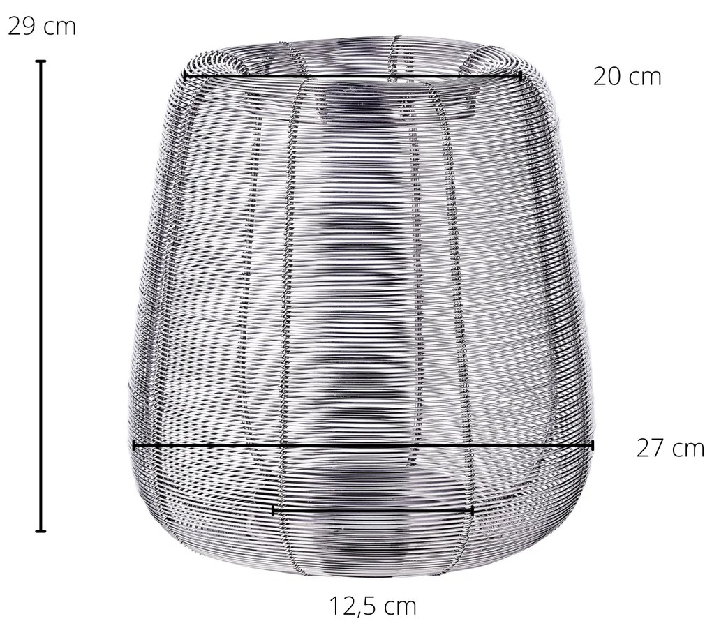 "Kurt" ezüst lámpás, 29 cm - EDZARD