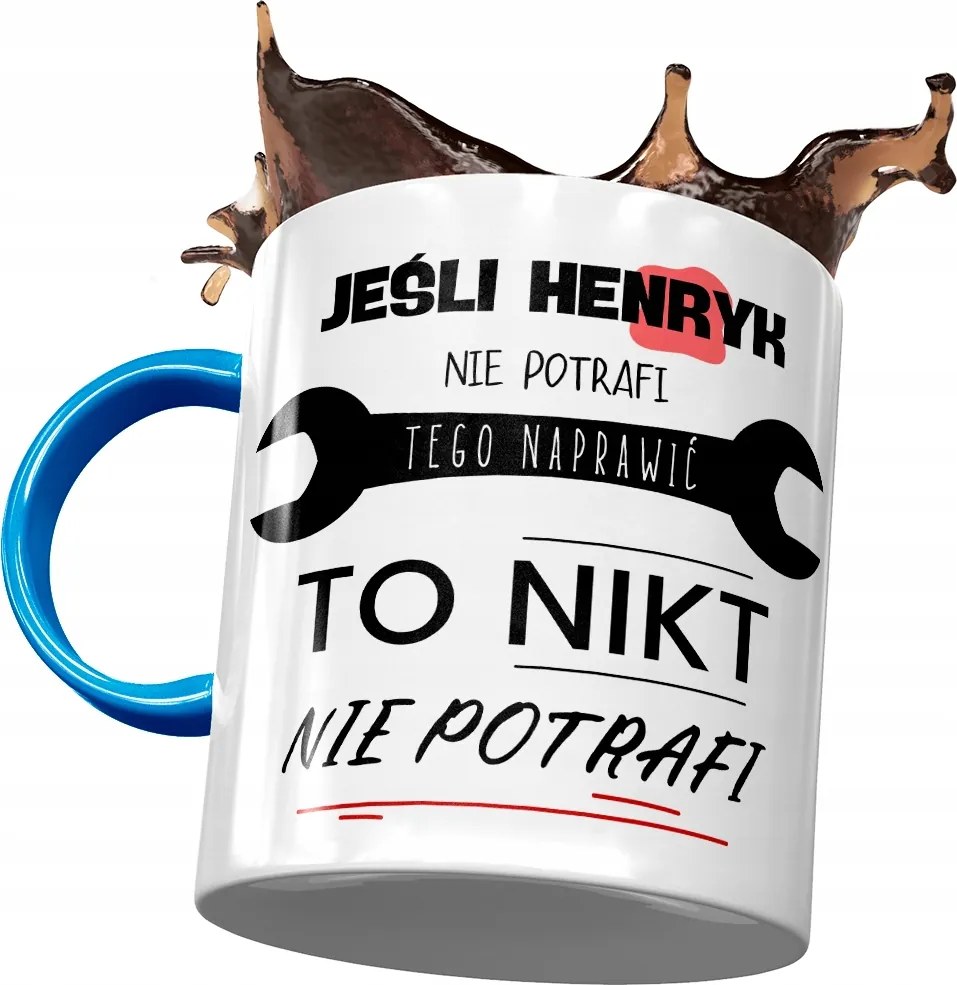 Kék Bögre Henrik Férj Kolléga Ajándék Nyomtatott Fotóval