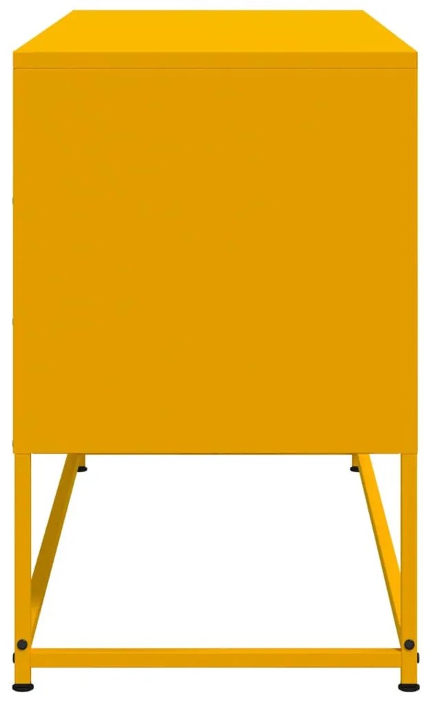 mustársárga acél TV-szekrény 100,5x39x60,5 cm