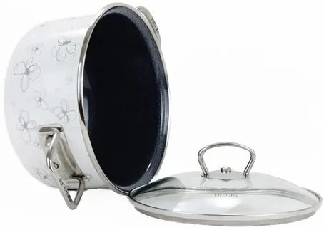 Belis Smaltált fazék fedővel Premium, fehér, 18cm, 2,2 l, 2,2 l