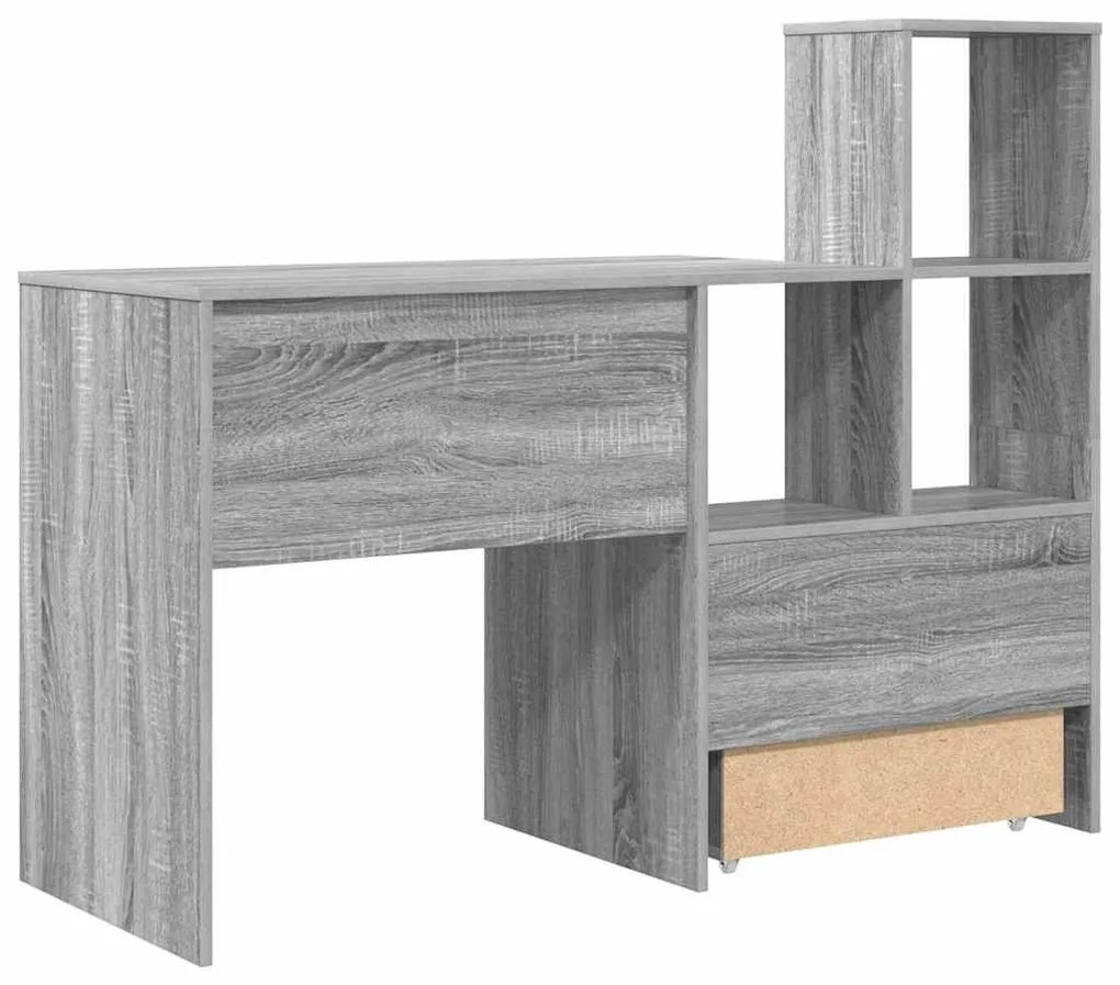 Asztal fiókkal Szürke sonoma 131.5 x 50 x 106.5 cm Faanyag
