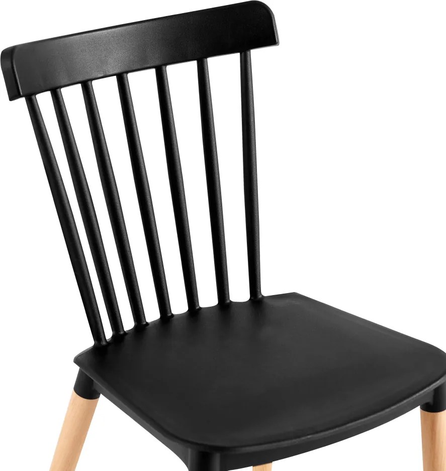 Étkezőszék, fekete/bükk, ZOSIMA