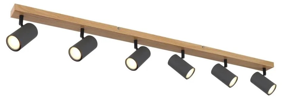 Globo 57911-6DG - spotlámpa ROBBY 6xGU10/35W/230V barna/fekete