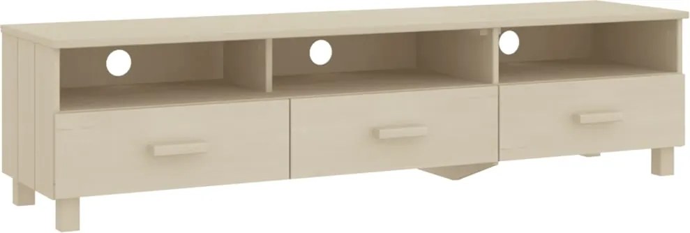 vidaXL HAMAR mézbarna tömör fenyőfa TV-szekrény 158 x 40 x 40 cm