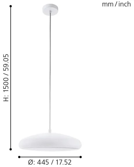 Eglo 33765-LED RGBW Dimmelhető csillár zsinóron RIODEVA-C LED/27W/230V 2700-6500K