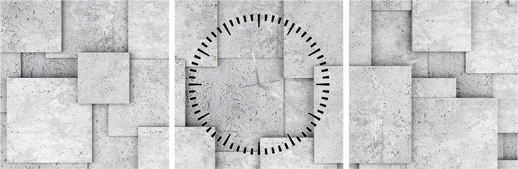 Kép - Betoncsempék absztrakciója (órával) (90x30 cm)