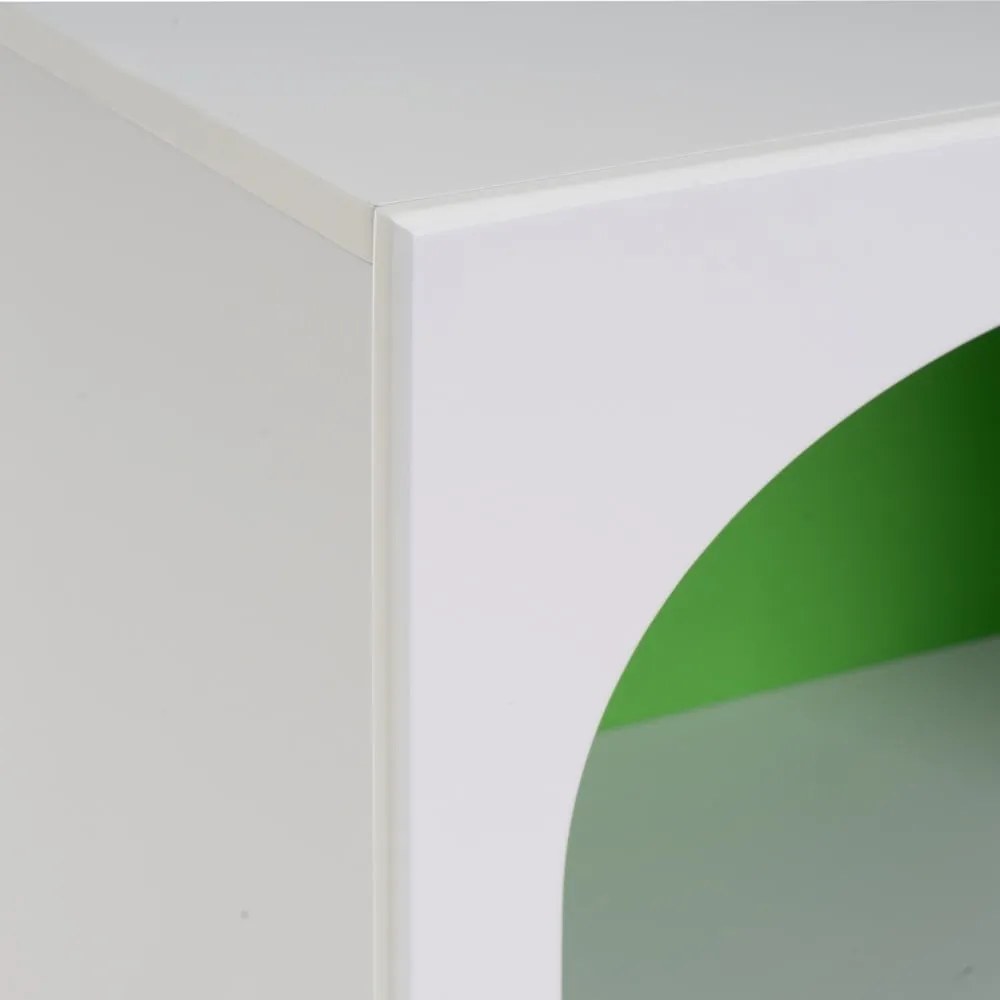 Fehér-zöld könyvespolc 40x100 cm – Casa Selección