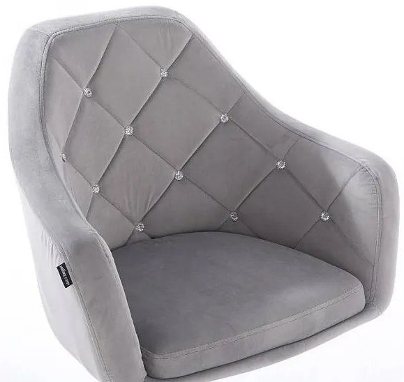 HR830 Acél Modern Velúr Szék Arany lábbal