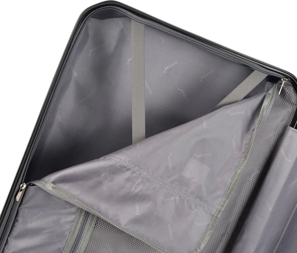 BONTOUR “spinner” közepes duplakerekes gurulós bőrönd, jégkék