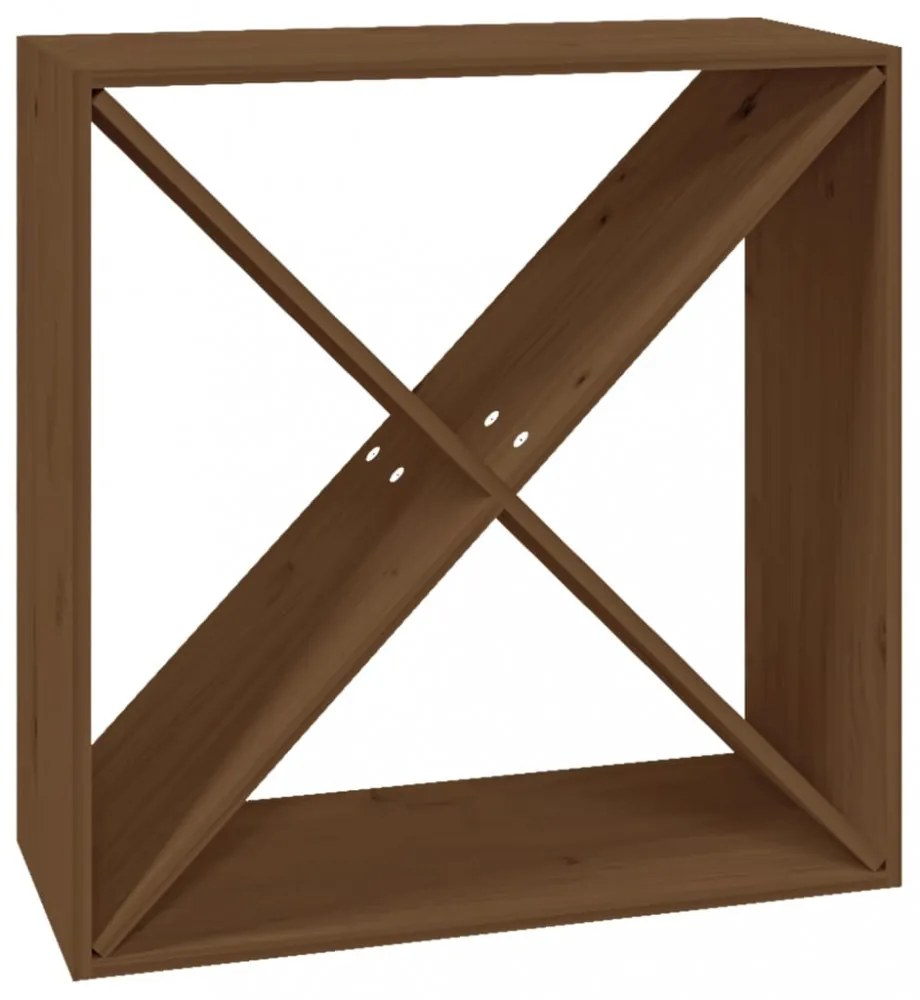 mézbarna tömör fenyőfa borszekrény 62x25x62 cm