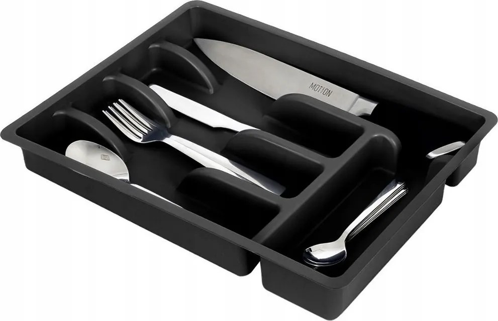 Evőeszköztartó Betét Fiók Rendszerező Edénytartó Fekete