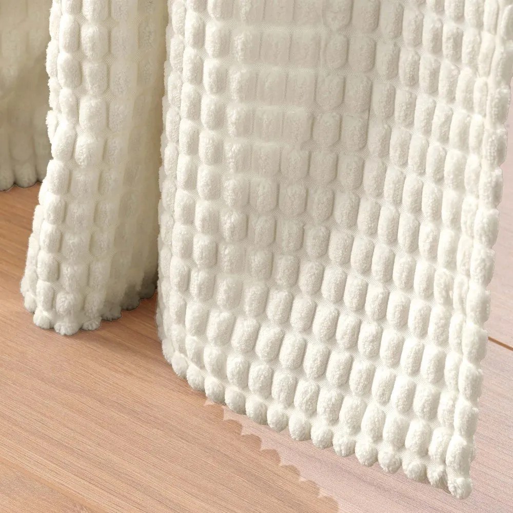 Bézs bársony függöny 140x260 cm Swing – douceur d'intérieur