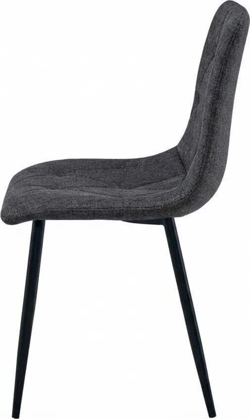 Sötétszürke LIBRA STONE GREY szék fekete lábakkal