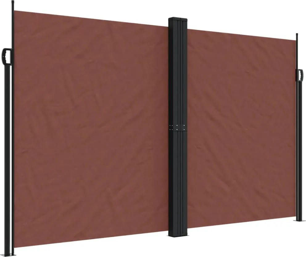 vidaXL barna behúzható oldalsó napellenző 200 x 1200 cm