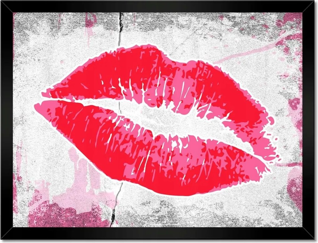 Poszterek keretben 40x30 Száj, mint málna Ajkak