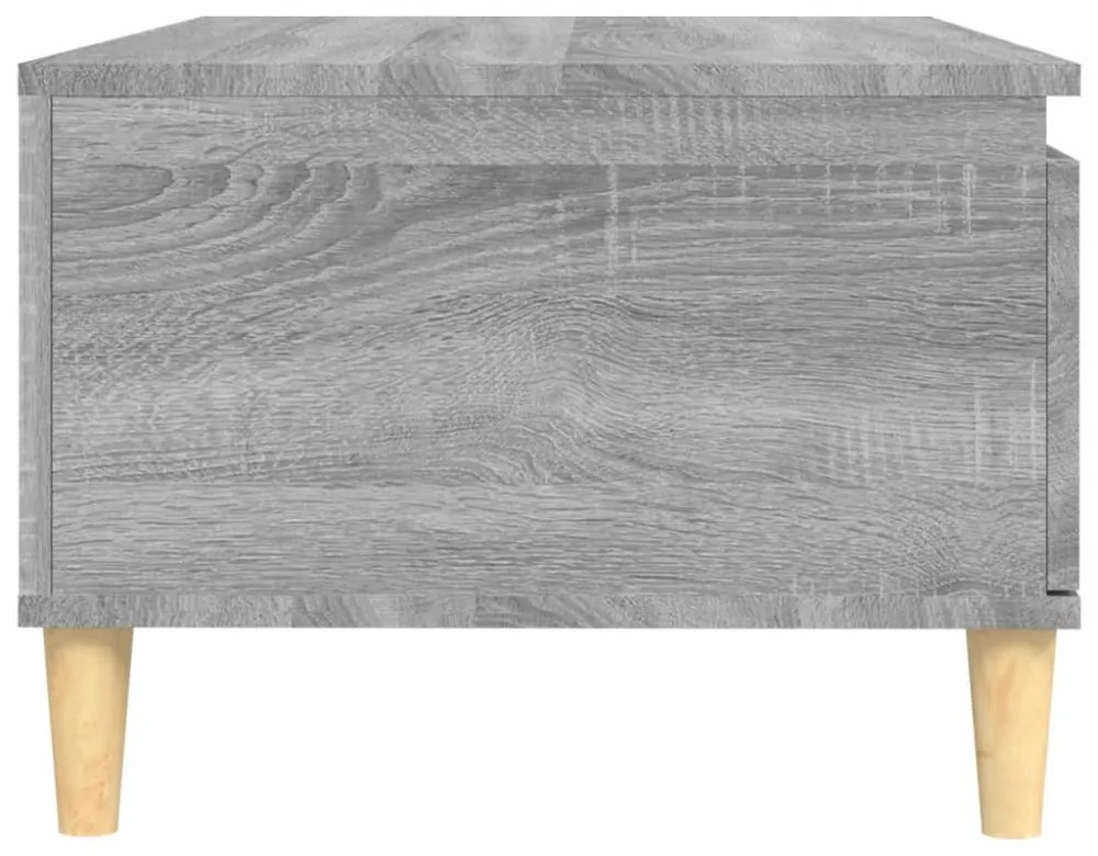 szürke sonoma színű szerelt fa dohányzóasztal 90 x 50 x 36,5 cm