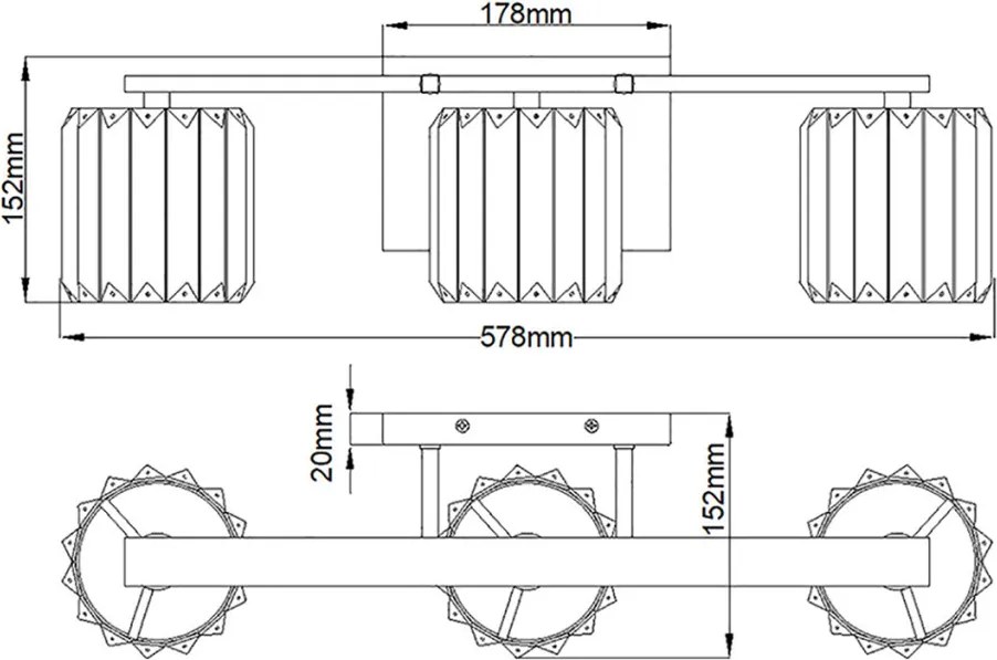 Quoizel Divine QZ-DIVINE3-PC-BATH Fali lámpa 3x3.5W/G9 IP44
