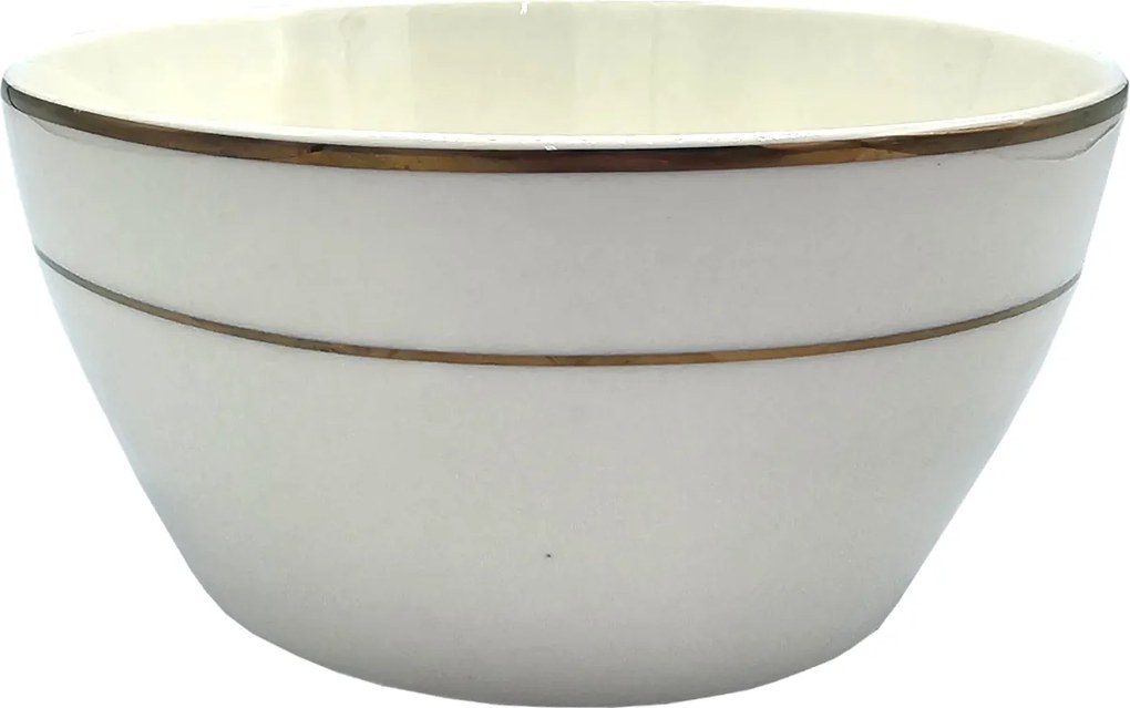 Kerámia tál 300 ml dekoratív fehér, díszítéssel